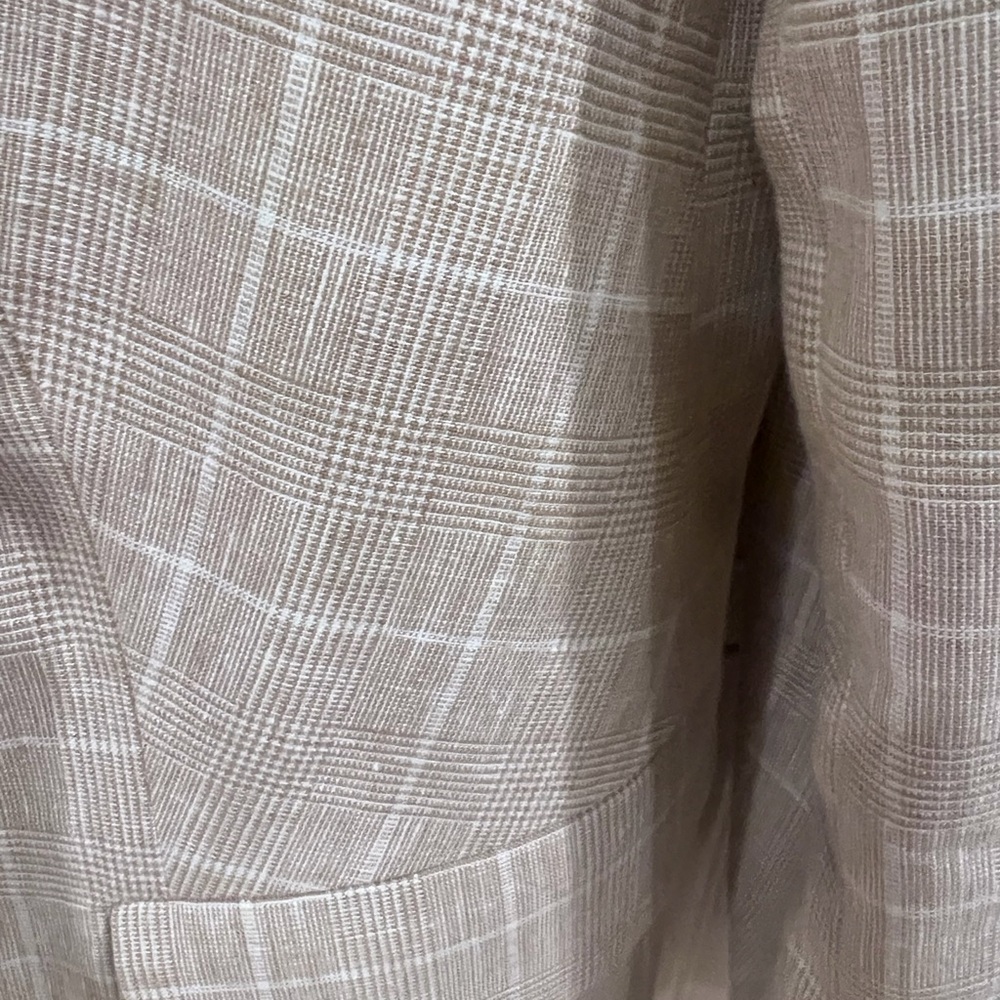 Madewell Beige Checkered Blazer